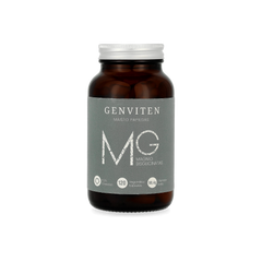 Genviten magnio bisglicinatas, 100% chelatas, 120 kapsulių stiklinėje pakuotėje, itin grynos sudėties ir aukštos sertifikuotos kokybės.