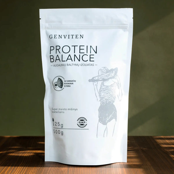 Augaliniai Baltymai – Premium Kokybės Baltymų Papildas | Genviten