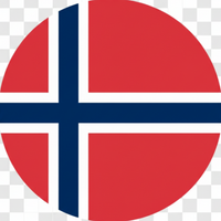 norwegian flag icon on white background